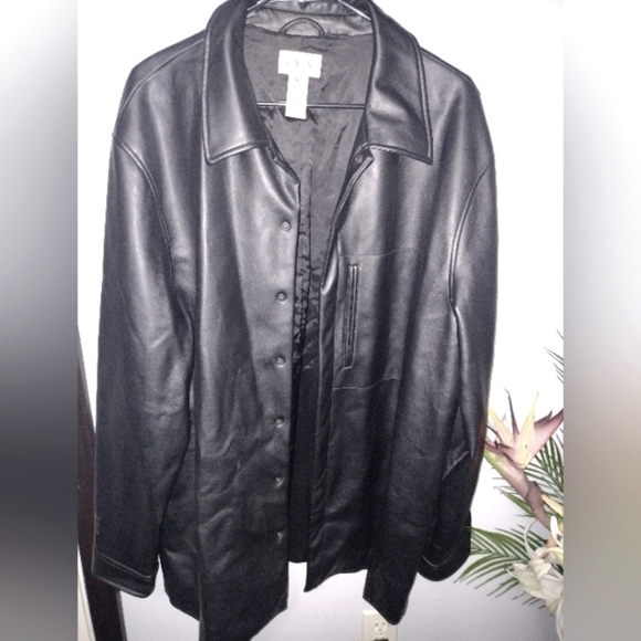 Alfani Black Men'sLeather Jacket Size XL
